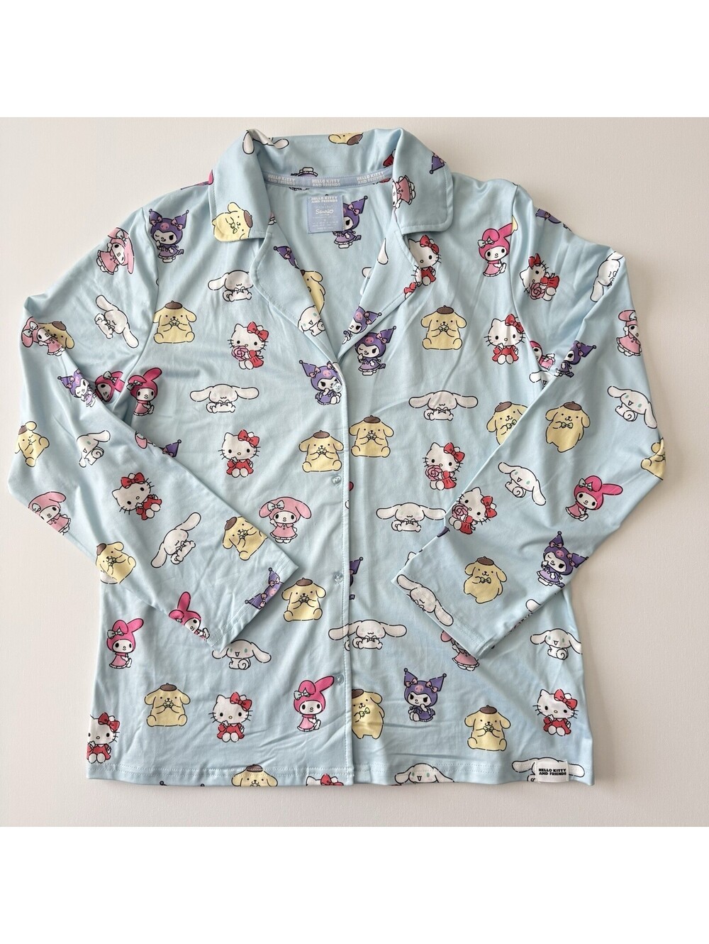 Hello Kitty & Friends x Primark Pajama Top Blue NWT Women’s M Sanrio Shirt